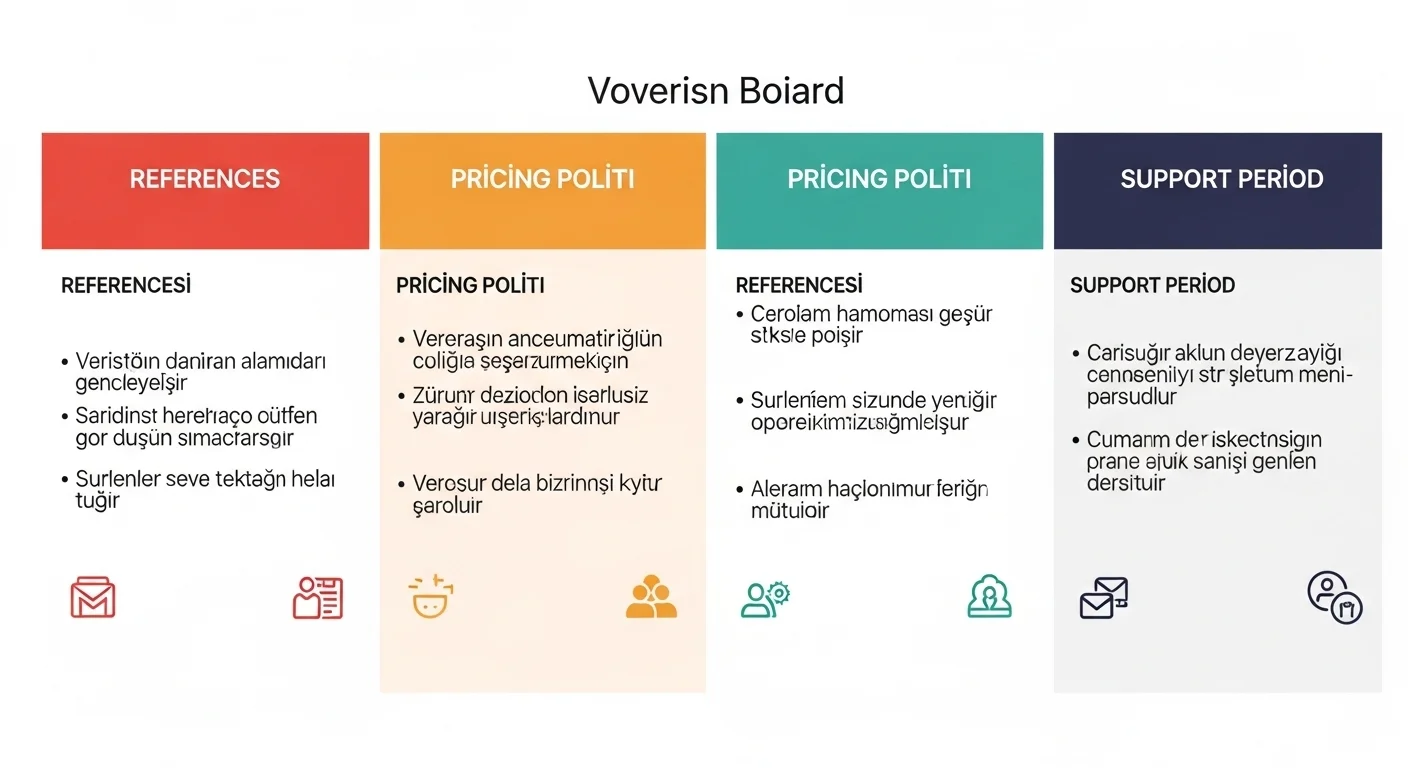 Comparison table showing the criteria to consider when choosing a web design company in Kayseri.
