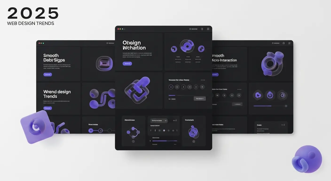 2025 modern web tasarım trendleri, minimalist tasarım ve görsel elementler